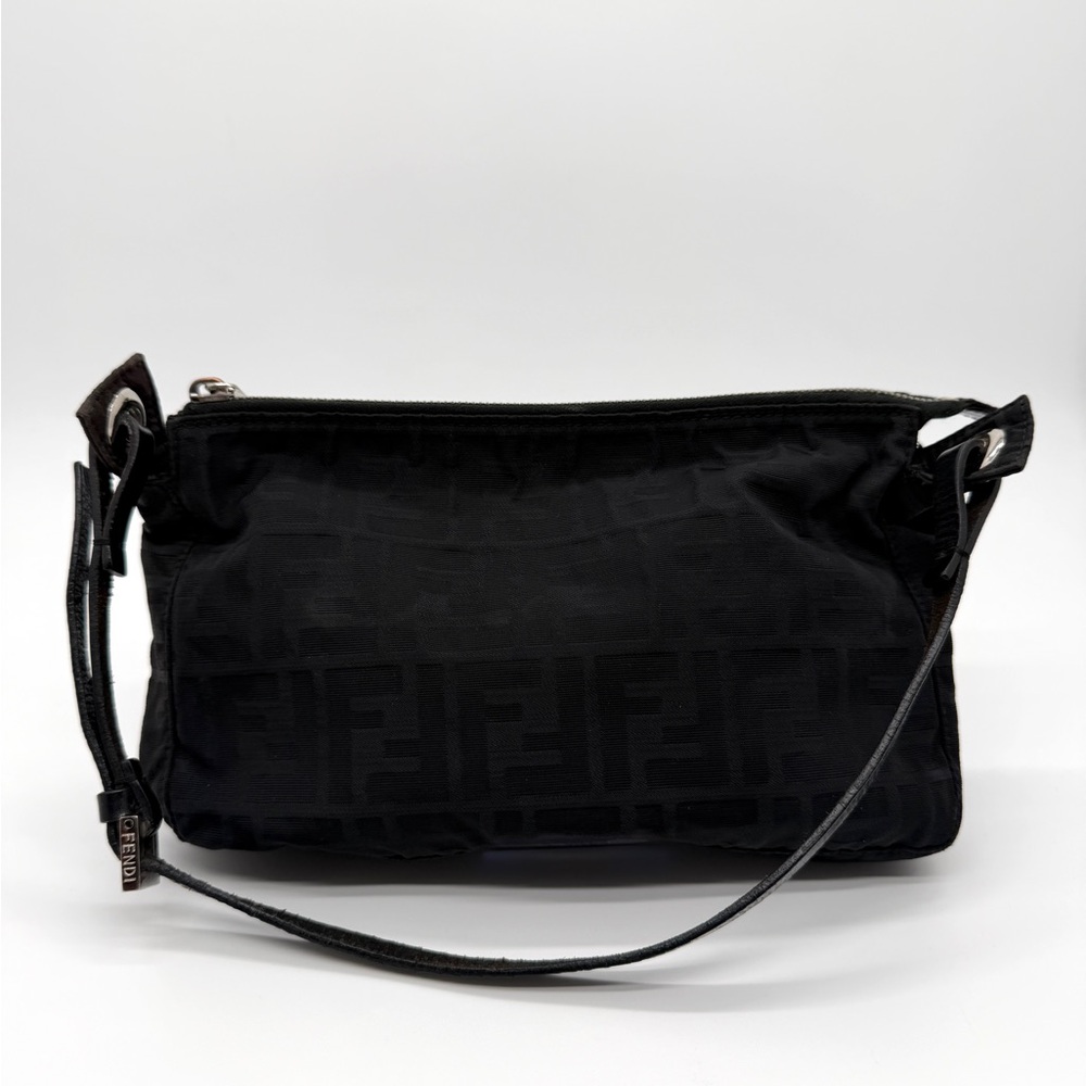 Fendi Black Monogram Nylon Shoulder Pouch